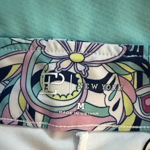 EP New York Women's Aqua Sleeveless Polo and Vibrant Skirt Set - Picture 4 of 6